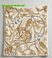 Hermès Luxury Gold Equestrian Harness Flannel Throw Blanket IMG_5228